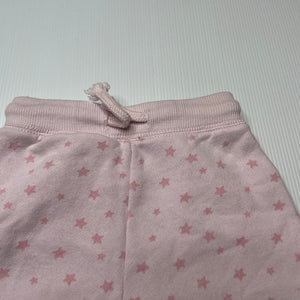 Girls Sprout, pink fleece lined pants, elasticated, GUC, size 000,  