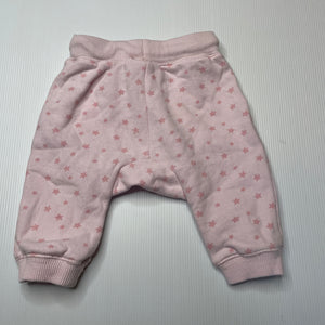 Girls Sprout, pink fleece lined pants, elasticated, GUC, size 000,  