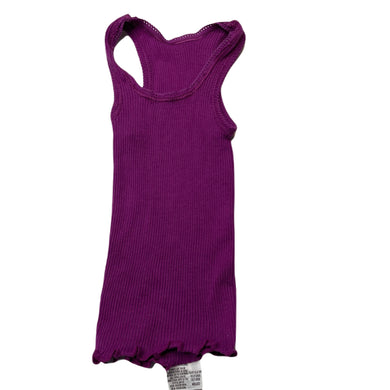 unisex Bonds, purple ribbed cotton singlet top, EUC, size 000,  