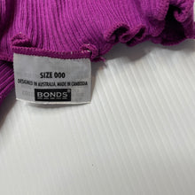Load image into Gallery viewer, unisex Bonds, purple ribbed cotton singlet top, EUC, size 000,  