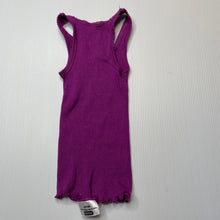 Load image into Gallery viewer, unisex Bonds, purple ribbed cotton singlet top, EUC, size 000,  