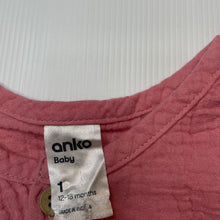 Load image into Gallery viewer, Girls Anko, pink crinkle cotton summer top, GUC, size 1,  