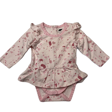 Girls Monica + Andy, organic cotton blend romper, EUC, size 00,  