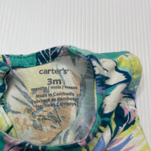 Load image into Gallery viewer, Girls Carters, floral cotton dress &amp; bloomers, EUC, size 000, L: 29cm