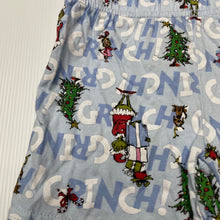 Load image into Gallery viewer, unisex Dr Seuss, The Grinch cotton pyjama shorts, elasticated, GUC, size 2,  