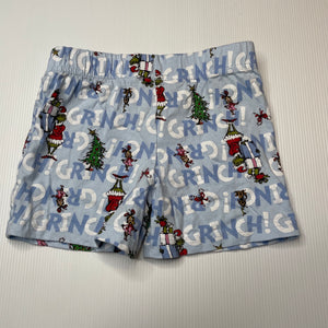 unisex Dr Seuss, The Grinch cotton pyjama shorts, elasticated, GUC, size 2,  