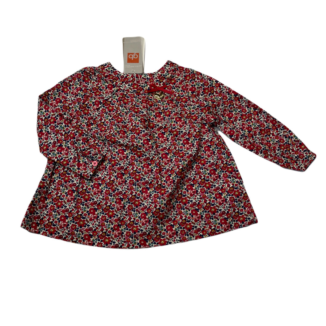 Girls GB Classic, colourful lightweight floral cotton top, NEW, size 1,  