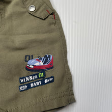 Load image into Gallery viewer, Boys Baby Baby, khaki shorts, elasticated, EUC, size 000,  