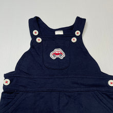 Load image into Gallery viewer, Boys Dymples, navy cotton overalls / shortalls, EUC, size 0000,  