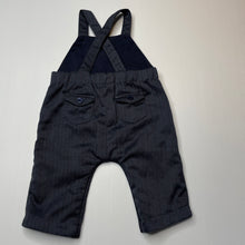 Load image into Gallery viewer, Boys Bebe by Minihaha, cotton lined overalls, GUC, size 000,  