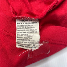 Load image into Gallery viewer, unisex Sprout, red cotton Christmas t-shirt / top, GUC, size 1,  