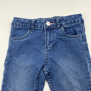 Girls 1964 Denim Co, blue stretch denim jeans, adjustable, Inside leg: 39.5cm, GUC, size 4,  