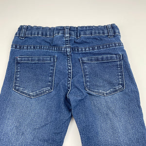 Girls 1964 Denim Co, blue stretch denim jeans, adjustable, Inside leg: 39.5cm, GUC, size 4,  