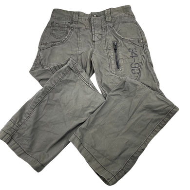 Boys Next, khaki cotton casual pants, adjustable, Inside leg: 53.5cm, GUC, size 7,  