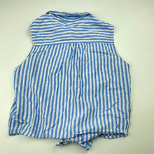 Load image into Gallery viewer, Girls H&amp;M, striped tie front top, size label removed, armpit to armpit: 35cm, GUC, size 8-9,  