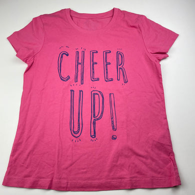 Girls Giordano, pink cotton t-shirt / top, armpit to armpit: 40cm, EUC, size 14,  