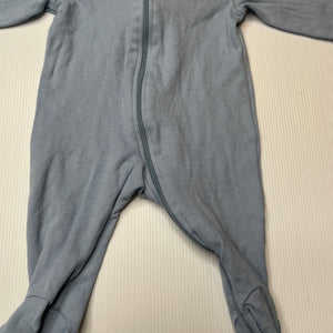 unisex Anko, blue cotton zip coverall / romper, EUC, size 0000,  