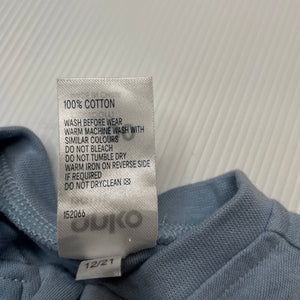 unisex Anko, blue cotton zip coverall / romper, EUC, size 0000,  