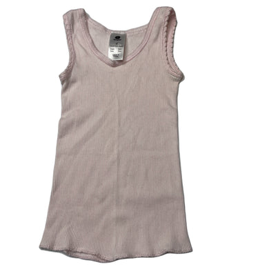 Girls Dymples, pink ribbed cotton singlet top, FUC, size 2,  