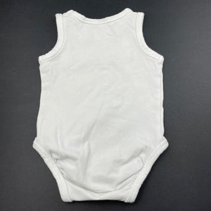 unisex SUPERFIT BABY, white cotton singletsuit, GUC, size 000,  