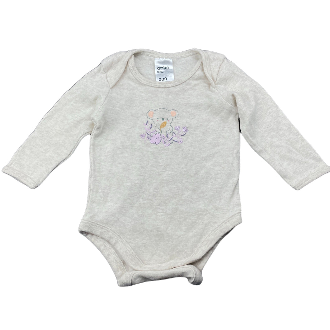 Girls Anko, soft cotton bodysuit / romper, EUC, size 000,  