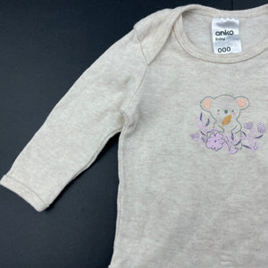 Girls Anko, soft cotton bodysuit / romper, EUC, size 000,  