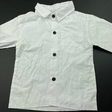 Load image into Gallery viewer, Boys Ohm &amp; Emmy Collection, white cotton long sleeve shirt, EUC, size 12 months,  