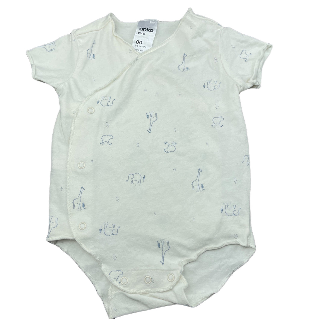 unisex Anko, soft feel stretchy bodysuit / romper, GUC, size 00,  