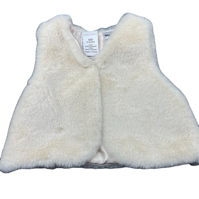 Girls Baby Baby, soft feel faux fur vest, EUC, size 000,  