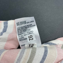 Load image into Gallery viewer, Girls Anko, striped viscose / cotton / linen dress, EUC, size 4, L: 57cm