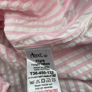 Girls Next, striped lightweight cotton tie front top, EUC, size 11,  