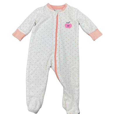 Girls Kids & Co, terry zip coverall / romper, FUC, size 0000,  