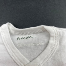 Load image into Gallery viewer, unisex Prenatal, white cotton bodysuit / romper, GUC, size 00,  