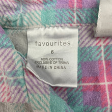 Load image into Gallery viewer, Girls Favourites, flannel cotton pyjama top, FUC, size 6,  