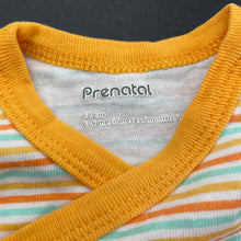 Load image into Gallery viewer, unisex Prenatal, striped cotton bodysuit / romper, FUC, size 00,  