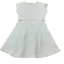 Load image into Gallery viewer, Girls Zara, white cut-out waist dress, small marks, FUC, size 5-6, L: 55cm