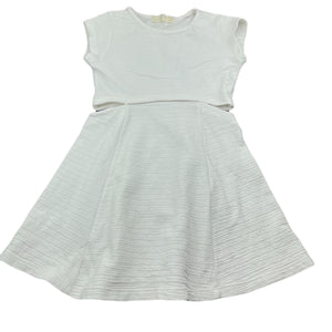 Zara, white cut-out waist dress, small marks, FUC, size 5-6, L: 55cm   DaisyChainClothing