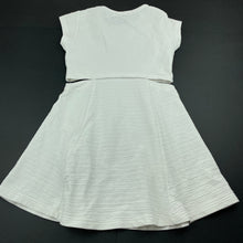 Load image into Gallery viewer, Girls Zara, white cut-out waist dress, small marks, FUC, size 5-6, L: 55cm