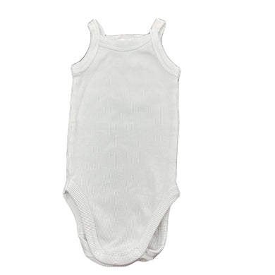 Girls Dymples, white cotton singletsuit / romper, GUC, size 000,  