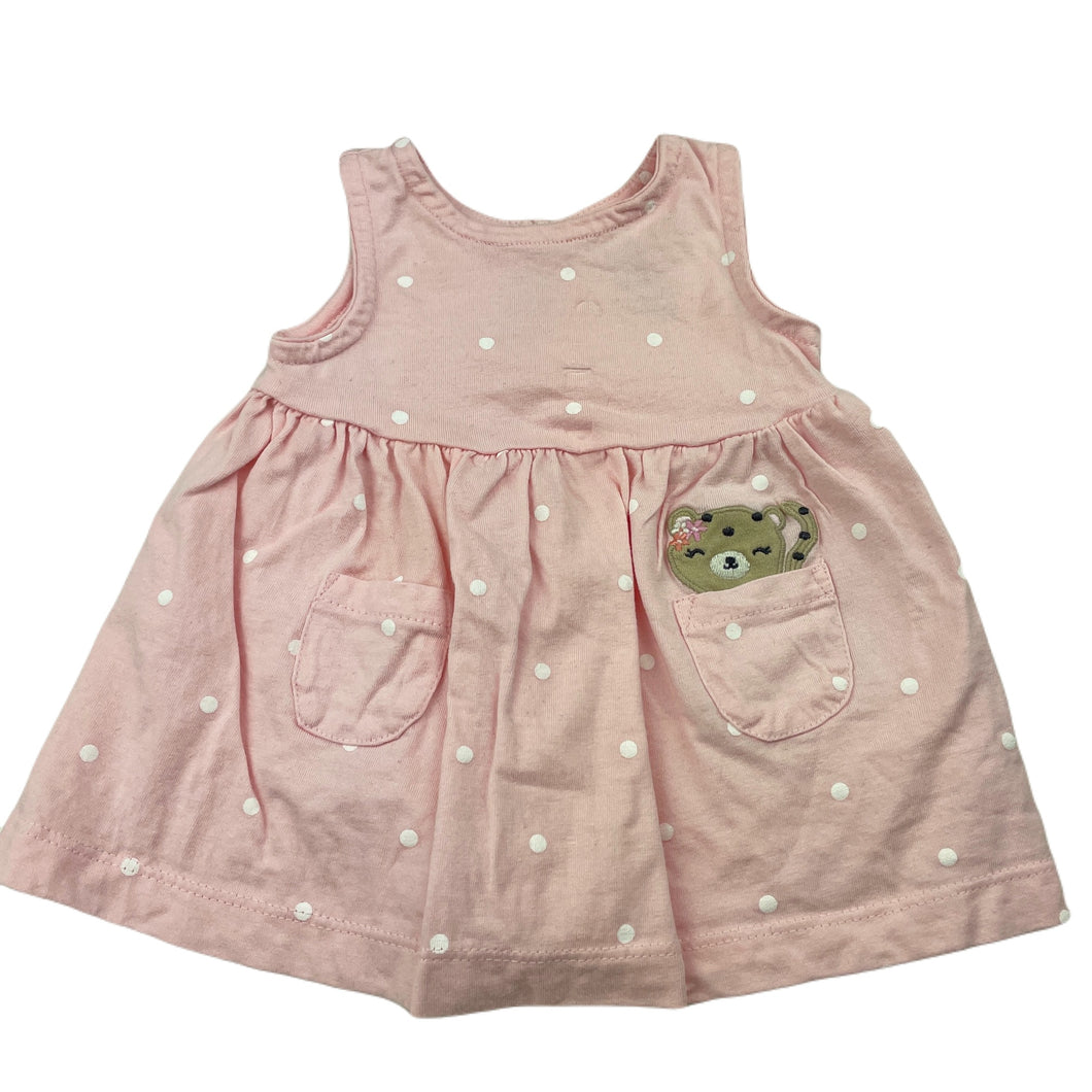 Girls Carters, pink cotton summer top, EUC, size 0000,  