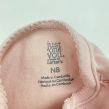 Load image into Gallery viewer, Girls Carters, pink cotton zip coverall / romper, FUC, size 0000,  
