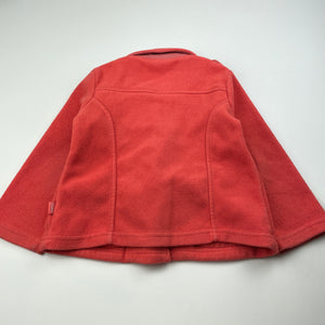 Girls Pumpkin Patch, coral fleece jacket / coat, L: 35cm, FUC, size 3,  