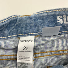 Load image into Gallery viewer, Boys Carters, straight fit denim jeans, adjustable, Inside leg: 31cm, GUC, size 2,  