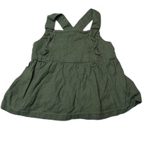 Load image into Gallery viewer, Girls Carters, khaki linen/viscose summer top, GUC, size 0,  