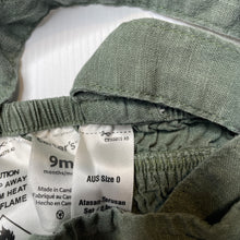 Load image into Gallery viewer, Girls Carters, khaki linen/viscose summer top, GUC, size 0,  