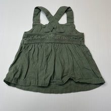Load image into Gallery viewer, Girls Carters, khaki linen/viscose summer top, GUC, size 0,  