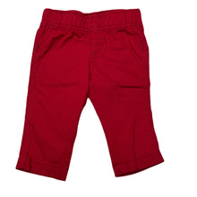 Load image into Gallery viewer, Boys Carters, red cotton pants / bottoms, elasticated, EUC, size 000,  