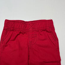 Load image into Gallery viewer, Boys Carters, red cotton pants / bottoms, elasticated, EUC, size 000,  