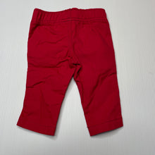 Load image into Gallery viewer, Boys Carters, red cotton pants / bottoms, elasticated, EUC, size 000,  