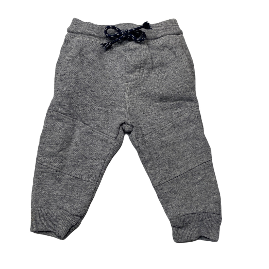 Boys purebaby, grey organic cotton track pants, elasticated, GUC, size 0,  